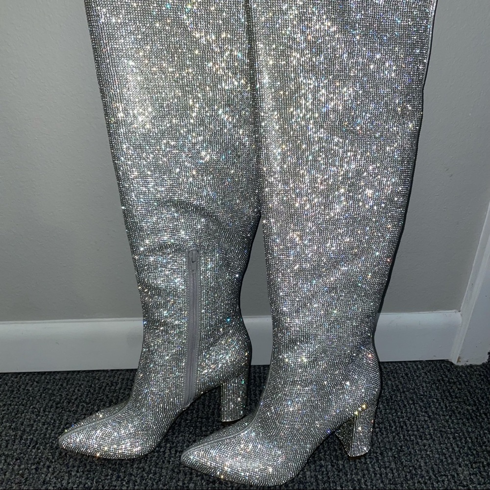 NEW Rhinestone Knee High Boots